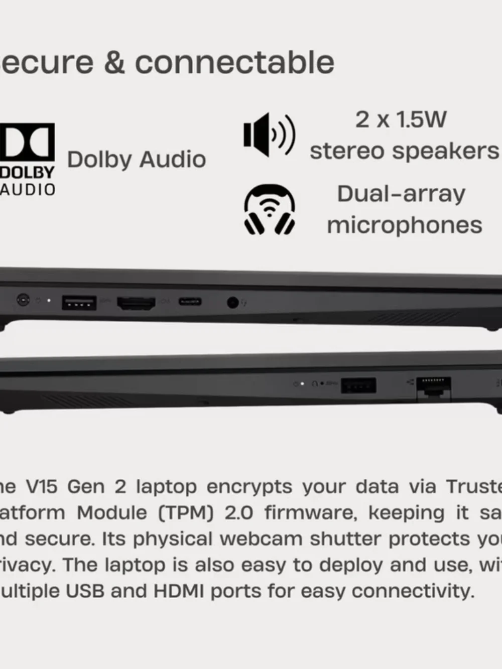 Lenovo V15 G2 IJL Laptop Box Label in Black Open Box